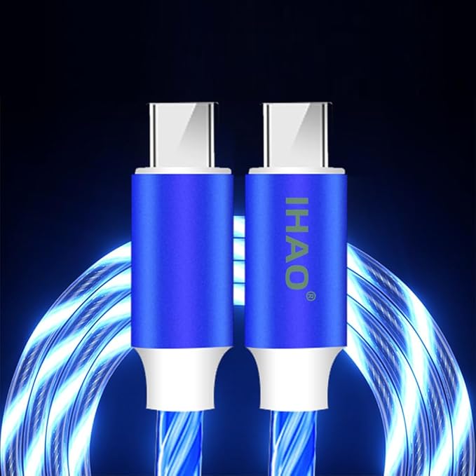 Blue LED Flowing USB C to Type C