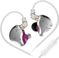 KZ ZS10 PRO in Ear Monitor Headphones 4BA+1DD 5 Hybrid Driver Gaming Earbuds Wired Earphones HiFi Clarity Sound Immersive Bass IEMs for Gaming Musicians Singers Audiophile (Purple with Microphone)