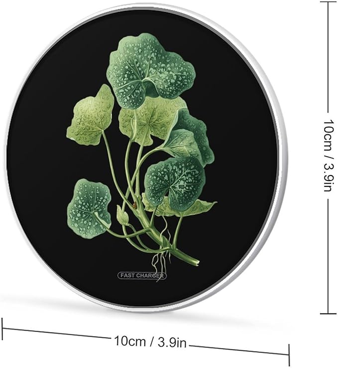 Wild Ginger Plant Fast Portable Charger 10W Funny Graphic Phone Charging Pad with USB Cable
