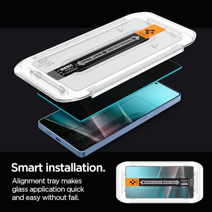 Spigen Tempered Glass Screen Protector [GlasTR EZ FIT - Privacy] Designed for Galaxy S25 Ultra [Case Friendly] - 2 Pack