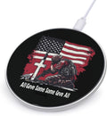 U.S. Flag Soldier Memorial Day Fast Portable Charger 10W Funny Graphic Phone Charging Pad with USB Cable