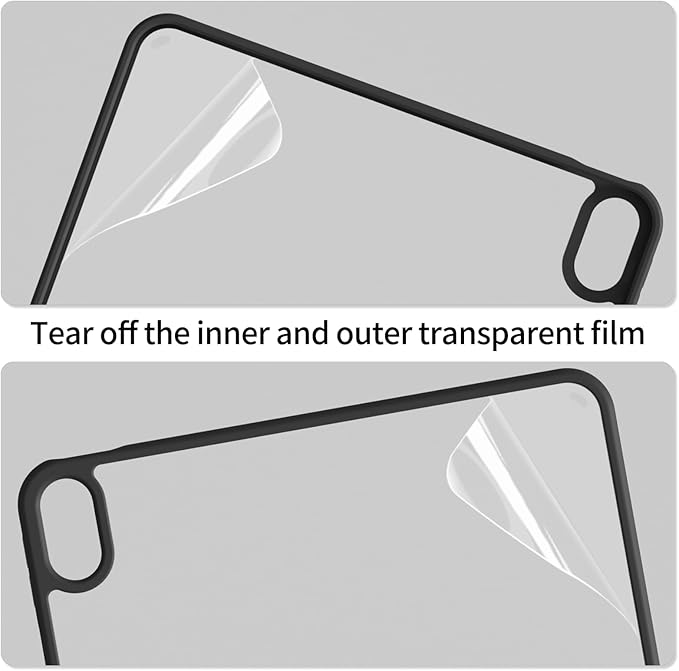 Y-Shaped Detachable Case for iPad (A16) 11th/10th Generation (2025/2022) Clear 360°Rotating Magnetic Back Multi-Stand &amp Shockproof Hybrid Cover for iPad 11/10 Auto Wake/Sleep Black