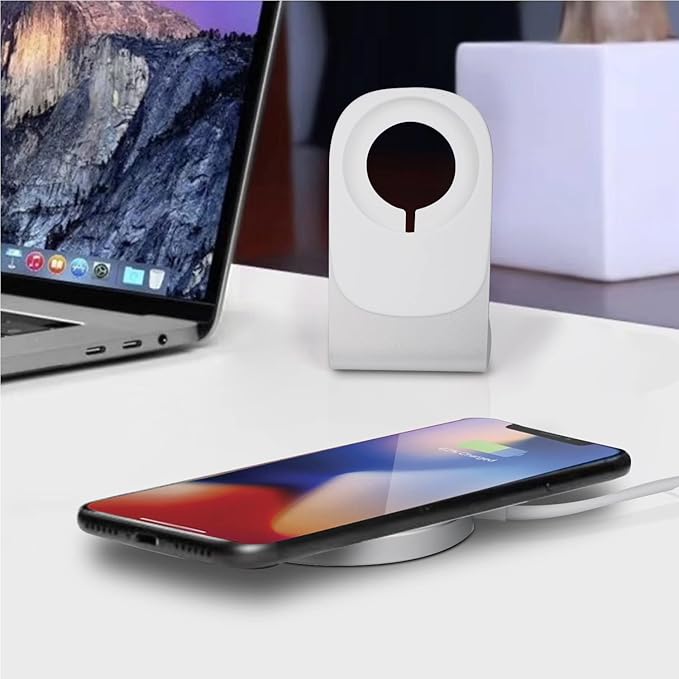 Magnetic Wireless Charger Fast 15W Wireless Charging Station/Pad Qi-Certified Compatible with iPhone 13/12/11/11 Pro Max/XS Galaxy S20/S10 AirPods 3 Silver
