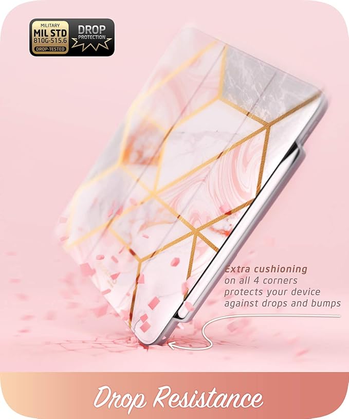i-Blason Cosmo Case for New iPad Pro 11 Inch (2022/2021/2020 Release) Full-Body Trifold Stand Protective Case Smart Cover with Auto Sleep/Wake &amp Pencil Holder (Marble)