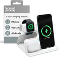 BLACK+DECKER 3 in 1 Charging Station for Apple Multiple Devices Wireless Foldable Travel Charger for Multiple Devices iPhone 17 16 15 14 13 Pro Max Plus Apple Watch Series/AirPods