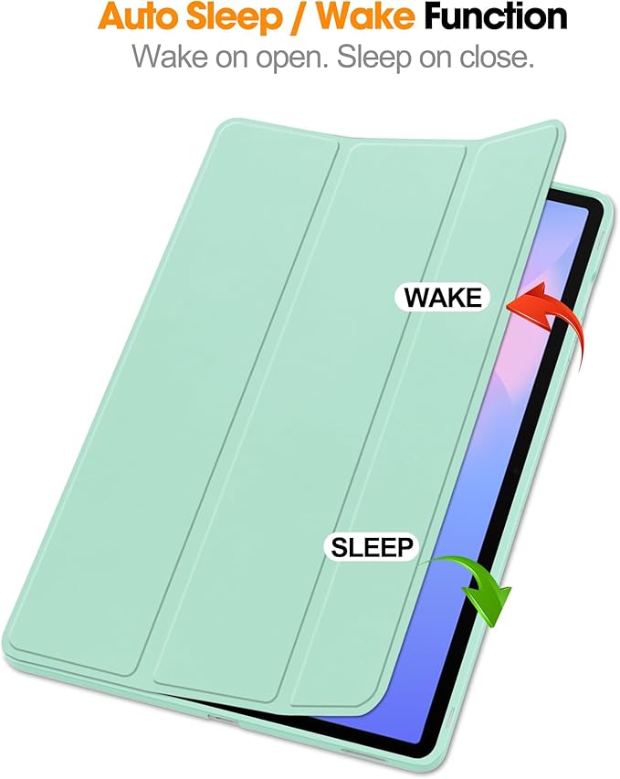 for Galaxy Tab S10 FE Plus Case 13.1 Inch 2025 (Model: SM-X620/SM-X626B) Trifold Stand Cover with S Pen Holder [Auto Wake/Sleep] PU Leather + Soft TPU Back Shell for Tab S10 FE+ 13.1Mint