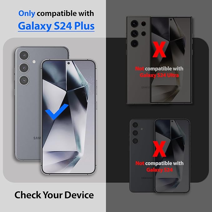 DOME GLASS Whitestone [Authentic full coverage] Tempered glass screen protector for Galaxy S24 Plus with UV lamp [2pack]