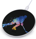 Watercolor Ice Hockeys Player Phone Charger Magnetic Charging Pad Anti-Slip with USB Cable