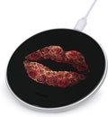 Lips Flower Lip Print Wireless Charger Anti-Slip Wireless Charging Pad Slim Charger Mat for Men Women