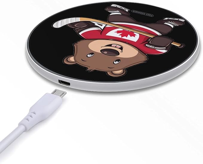 Beaver Hockeys Phone Charger Magnetic Charging Pad Anti-Slip with USB Cable