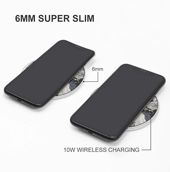 Mountains Wireless Charger Fast Wireless Charging Pad with USB Cable 10W Anti-Slip Magnetic Wireless Charger Portable Slim Charger Puck Travel Charging Station