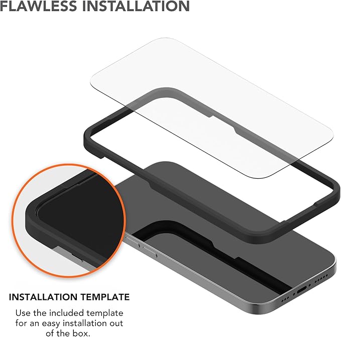 Rokform - iPhone 15 Pro Screen Protector Active Touch Shatter Proof High Definition Case Friendly Tempered Glass iPhone Screen Protector 2 Pack (Clear)