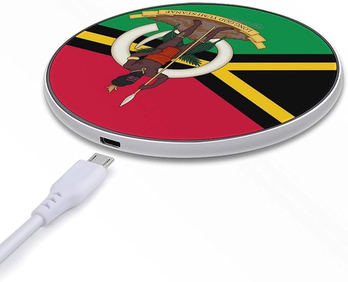Flag of Vanuatu National Emblem Phone Charger Magnetic Charging Pad Anti-Slip with USB Cable