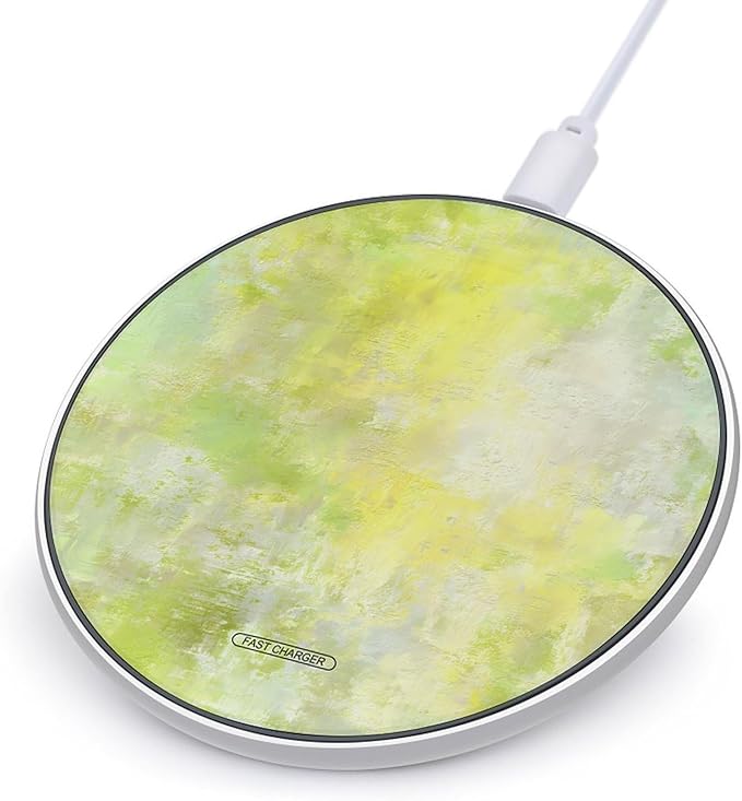 Pistachio Green Fast Portable Charger 10W Funny Graphic Phone Charging Pad with USB Cable