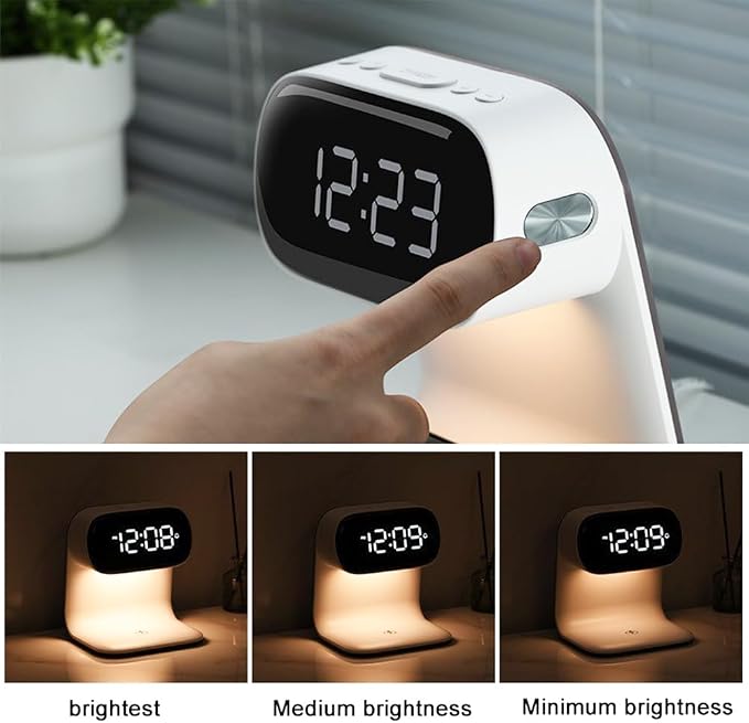Multi Functions Alarm Clock A40 White