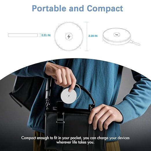 【Apple MFi Certified】Magnetic Wireless Charger2Pack 10FT Apple Mag-safe ChargerFast MagSafe Charging Wireless iPhone Charge Pad USB C Block Adapter for iPhone 17 Pro Max/Air/16/15/14/13/12Air-Pods