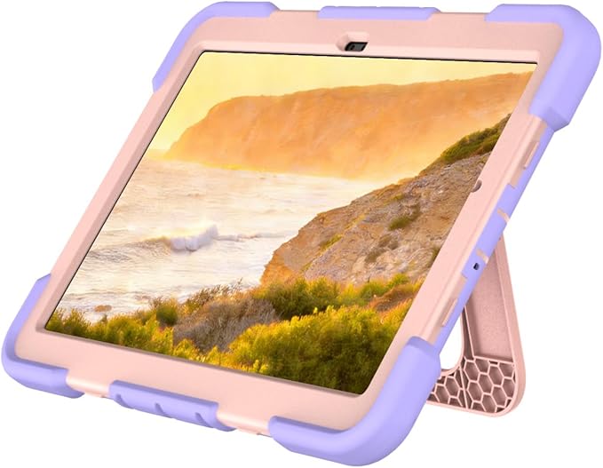 Case for Samsung Galaxy Tab A11+ 11 Inch 2025 (X230/X236B) Heavy Duty Shockproof Rugged Stand Hand Strap Protective Tablet Case for Tab A11 Plus Purple+Pink