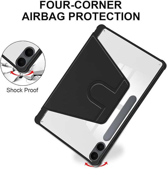 for Samsung Galaxy Tab S11 Ultra Case 14.6 inchAuto Wake/SleepMulti-Viewing AnglesSlim Light Shell CoverPU Leather+PCCompatible with Samsung Galaxy Tab S11 UltraBlack