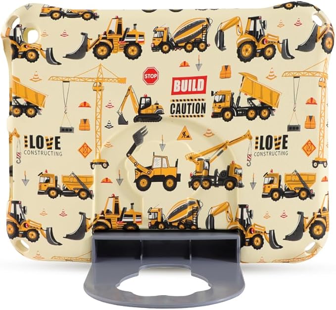 Fire HD 10 Kids Tablet Case for Kids Boy GirlFire HD 10 Plus 10.1 11th 13th Generation 2023 2021 Excavator Light EVA Foam Shockproof Kid-Proof Kid-Friendly Case with Stand Handle (Yellow)