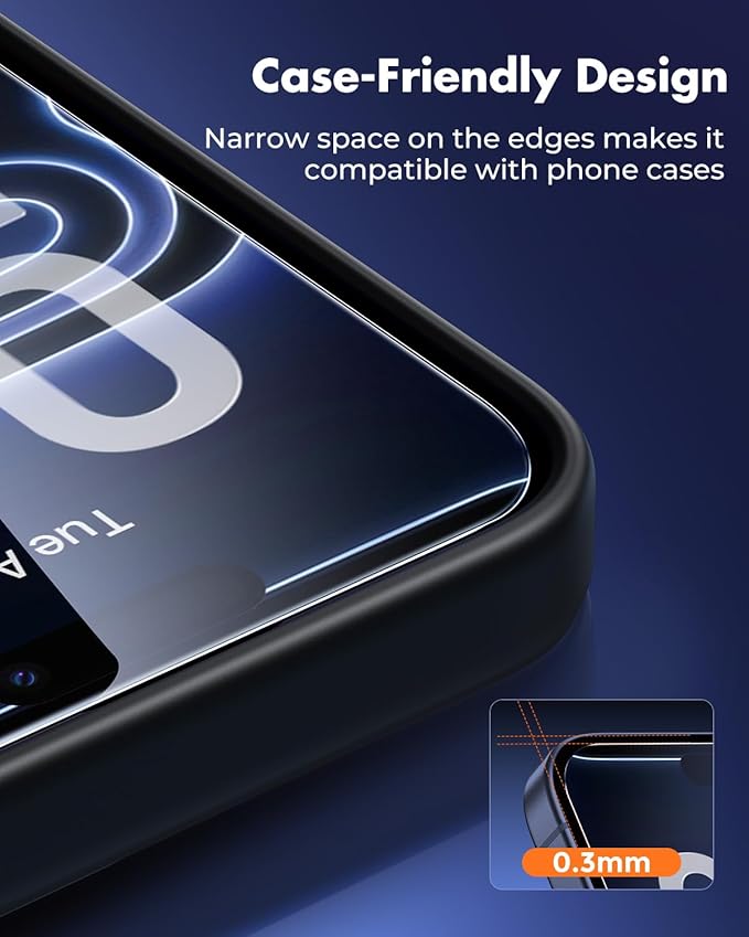 UNBREAKcable 4-Pack Screen Protector for iPhone 17 Pro Double Shatterproof Tempered Glass [Easy Installation Frame] [9H Hardness] [99.99% HD Clear] [Case Friendly] for iPhone 6.3 inch