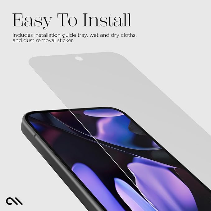 Case-Mate Google Pixel 9 Pro XL Ultra Screen Protector - 6.8 Inch - Anti-Scratch Tempered Glass w/5x Shatter Protection - Durable 9H Glass w/Installation Frame High Clarity Case Friendly Easy Apply