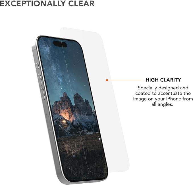 Rokform - iPhone 15 Plus Screen Protector Active Touch Shatter Proof High Definition Case Friendly Tempered Glass iPhone Screen Protector 2 Pack (Clear)