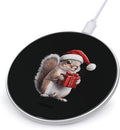 Squirrel Animal Christmas Wireless Charger Anti-Slip Wireless Charging Pad Slim Charger Mat for Men Women