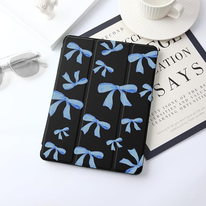 Dark Blue Bow-Black