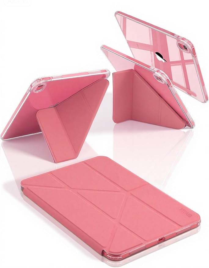 for iPad (A16) 11th/10th Generation Case(2025/2022) - Magnetic Detachable Portrait/Landscape Stand Cover with Hard Shell Back5 Standing AnglesAuto Wake/Sleep Slim &amp LightRed