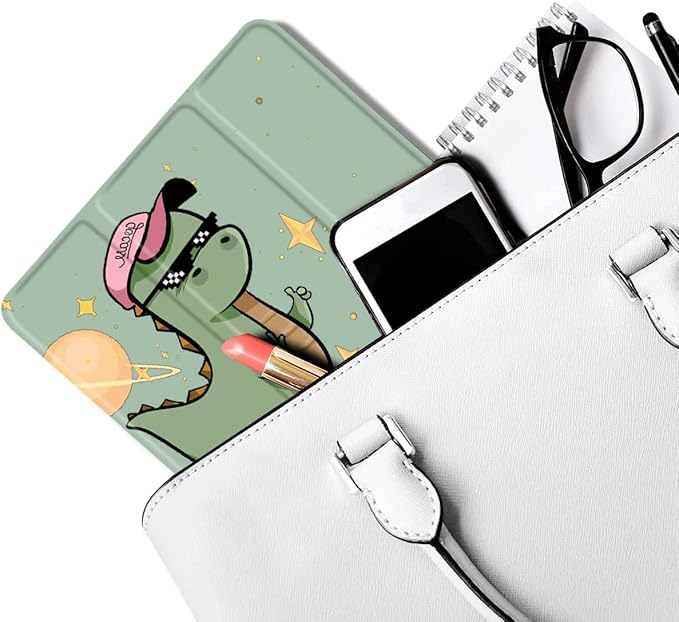 MAYCARI Cool Dinosaur Star Case for iPad Air5/Air4 with Pencil Holder Cute for iPad 10.9 Inch 2022/2020 Protective Case with Soft TPU Back Auto Sleep/Wake Cover Slim Shell