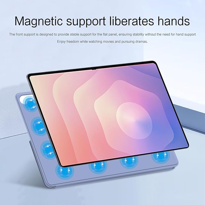 for Samsung Galaxy Tab S11 Case 11 inch Magnetic Attachment | Auto Wake/Sleep | Multi-Viewing Angles | Slim Light Shell Cover | Compatible with Samsung Galaxy Tab S11 | Purple