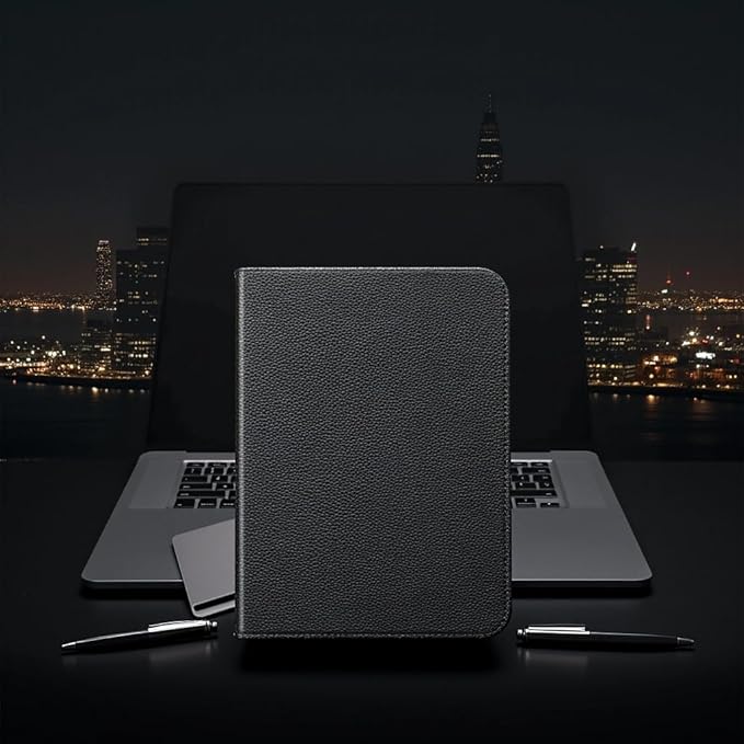 Leather Case for iPad Air 11 M2/M3/M4 (2024-2026) &amp 10.9 4th/5th Gen (2020/2022) Protective Shockproof Smart Cover with Adjustable Stand - Auto Wake/Sleep and Multiple View Angles Black
