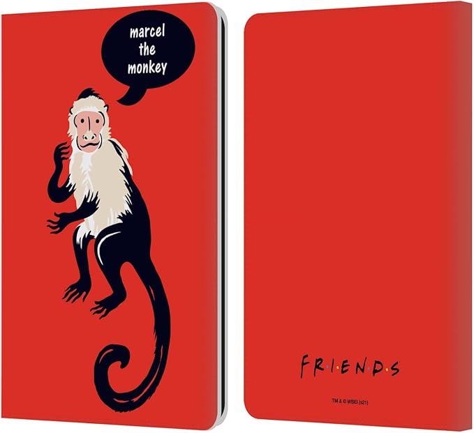 Head Case Designs Officially Licensed Friends TV Show Marcel The Monkey Iconic Leather Wallet Case Compatible with Kindle Paperwhite 1/2 / 3