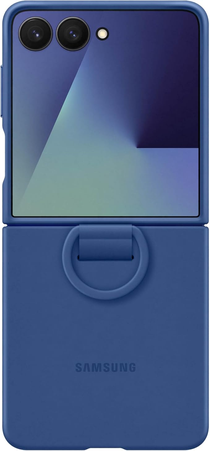 Samsung Galaxy Z Flip7 Official Ring Phone Case Silicone Easy to Carry Soft Sleek US Version Navy