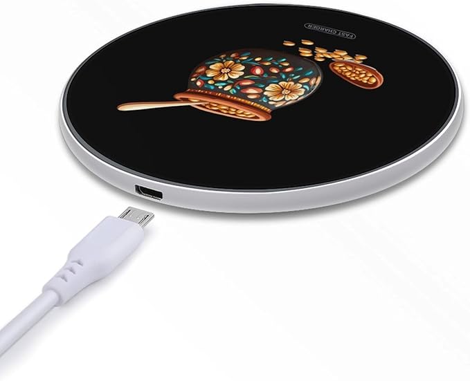 House Frijoles Mexican Food Wireless Charger Anti-Slip Wireless Charging Pad Slim Charger Mat for Men Women