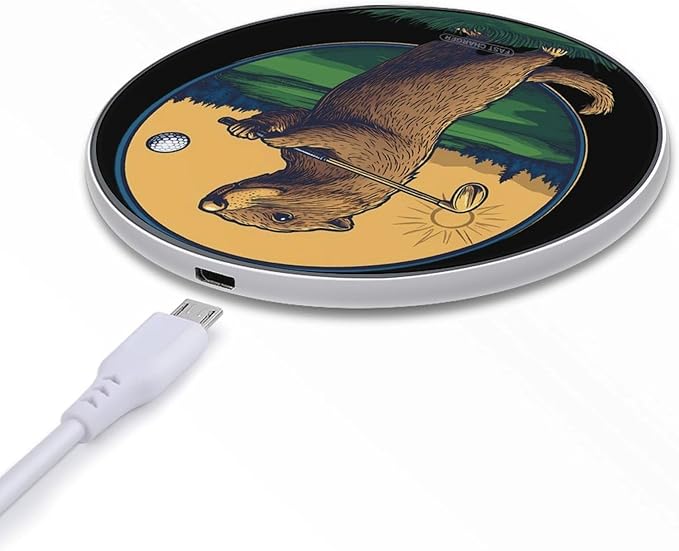 Groundhogs Golf Lover Phone Charger Magnetic Charging Pad Anti-Slip with USB Cable