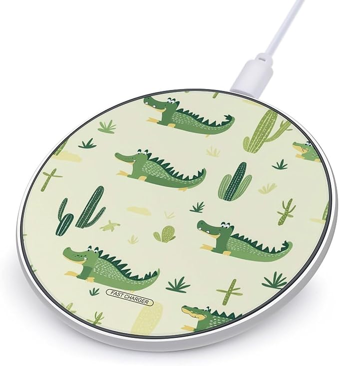 Alligators Cactus Phone Charger Magnetic Charging Pad Anti-Slip with USB Cable
