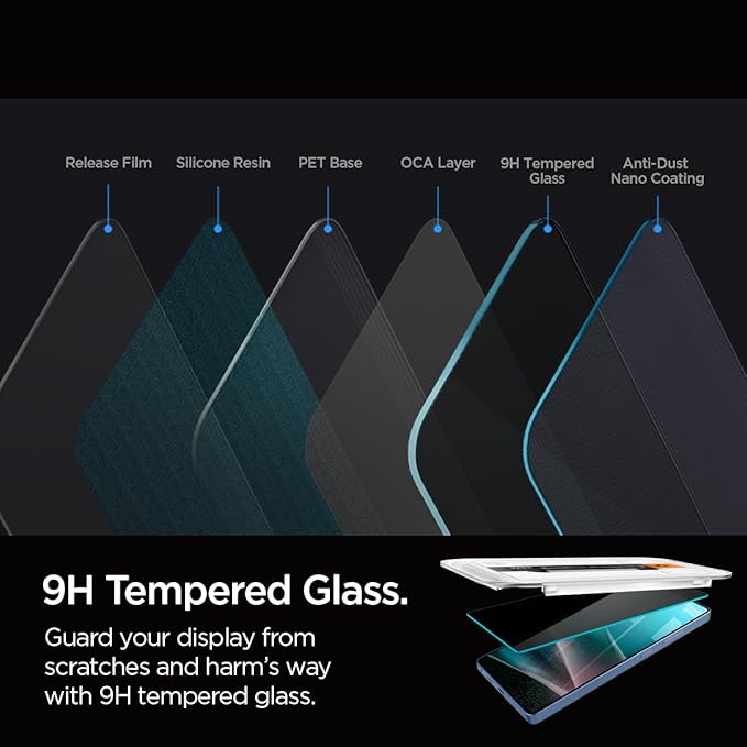 Spigen Tempered Glass Screen Protector [GlasTR EZ FIT - Privacy] Designed for Galaxy S25 Ultra [Case Friendly] - 2 Pack