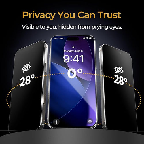 2-Pack Privacy Screen Protector for iPhone 17 Pro Max | iPhone 16 Pro Max [6.9”] Anti-Spy Tempered Glass with Auto-Alignment Kit - Confidential Filter Bubble-Free Case-Friendly