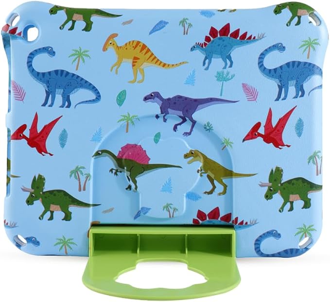 Dinosaur Kindle Fire HD 8 Tablet Case for Kids Boy GirlFire HD 8 2024 Light EVA Foam Shockproof Kids Case with Stand Handle Kid-Proof for Fire HD 8 10th 12th Gen 2020 2022 Kid (New KL)