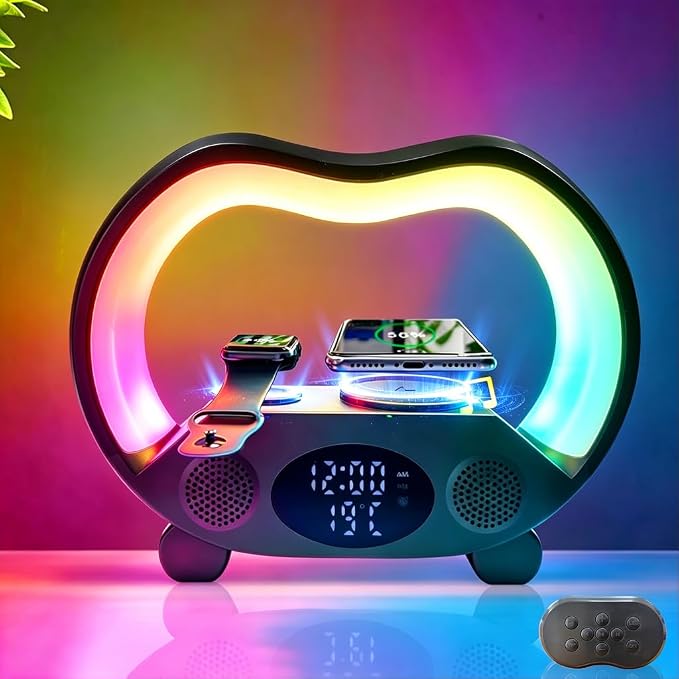 Wireless Charger Alarm Clock Zs932 Black
