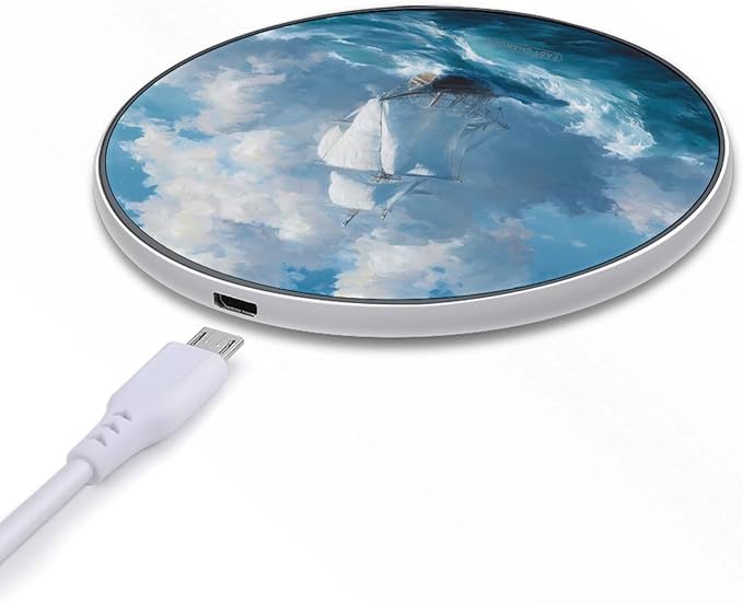 Sailboat Sails Sailing Navigation Phone Charger Magnetic Charging Pad Anti-Slip with USB Cable