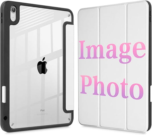 Tuiklol Personalized Photo Case for M2 iPad Pro 11 inch 4th/3rd/2nd/1st Generation 2022 2021 2020 2018 Buit in Pencil Holder with Shockproof Cover Clear Back Shell Auto Wake/Sleep Custom Photo