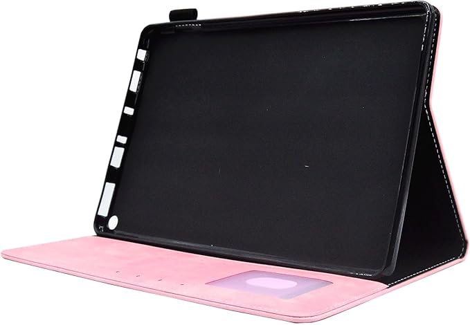 Folio Case for Amazon Kindle Fire HD 8/Fire HD 8 Plus (12th/10th Generation 2024/2022/2020) 8 UUcovers PU Leather Magnetic Smart Cover with Stand/Pencil Holder/Pockets [Auto Sleep/Wake] Pink
