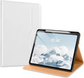 VIKESI Case for iPad Pro 13-inch M5 or M4 Released in 2025 or 2024 Leather Stand Cover with Apple Pencil Holder Auto Wake/Sleep Multiple Viewing Angles Built in Hand Strap &amp PocketWhite