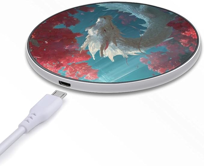 Dragon Sea Water Swimming Fast Portable Charger 10W Funny Graphic Phone Charging Pad with USB Cable