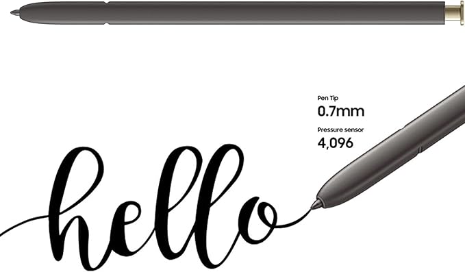 Galaxy S24 Ultra S Pen [WithBluetooth |4096 Pressure Sensor ] Replacement for Samsung Galaxy S24 Ultra 5G All Versions Touch Stylus Pen with 5xTips/Nibs (Yellow)