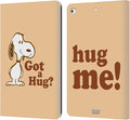 Head Case Designs Officially Licensed Peanuts Got A Hug Snoopy Hug Leather Wallet Case Compatible with Apple iPad 9.7 2017 / iPad 9.7 2018