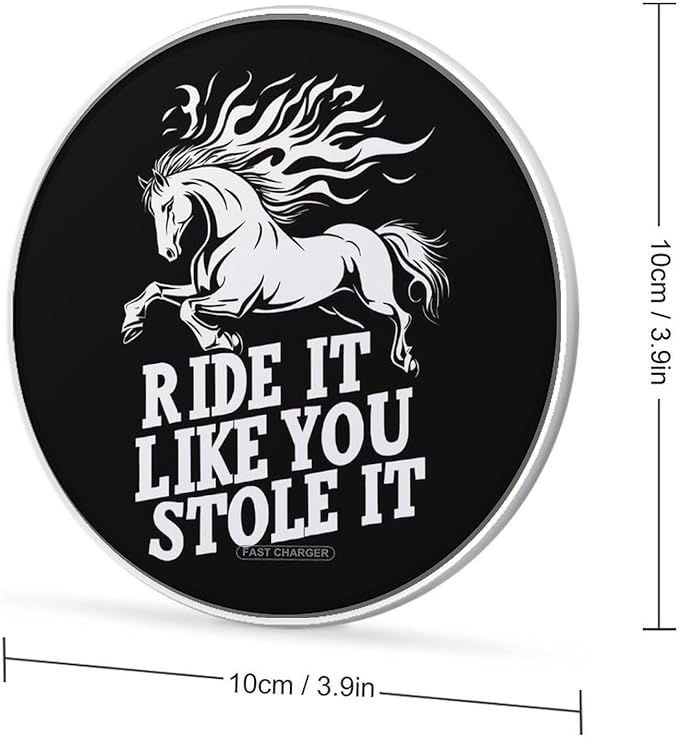 Horse Ride It Like You Stole It Phone Charger Magnetic Charging Pad Anti-Slip with USB Cable
