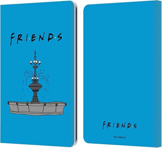 Head Case Designs Officially Licensed Friends TV Show Fountain Iconic Leather Wallet Case Compatible with Kindle Paperwhite 1/2 / 3